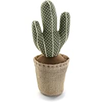 Versa 20270119 Sujetapuertas con diseño Cactus- Madera- Verde- 12.00x12.00x34.00 cm